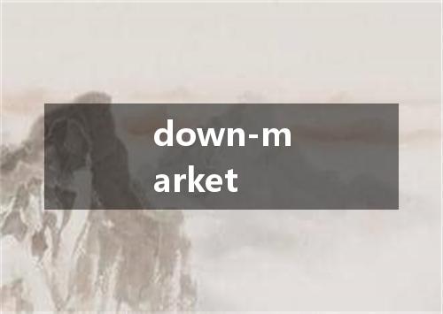 down-market是什么意思