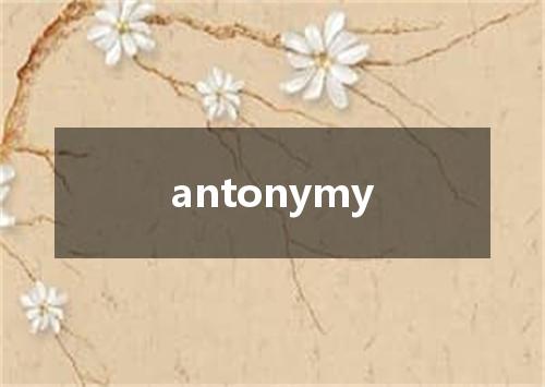 antonymy是什么意思