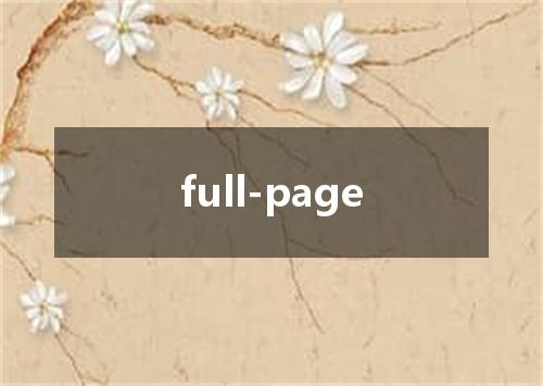 full-page是什么意思