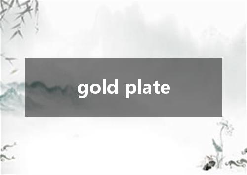 gold plate是什么意思