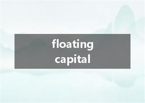 floating capital是什么意思