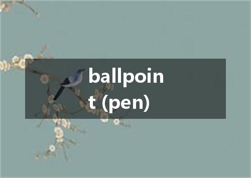 ballpoint (pen)是什么意思