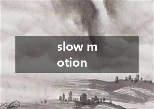 slow motion是什么意思