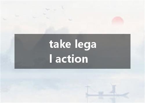 take legal action是什么意思