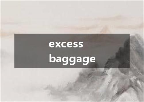 excess baggage是什么意思