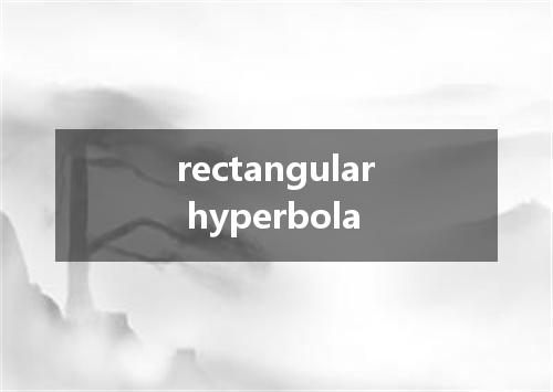 rectangular hyperbola是什么意思