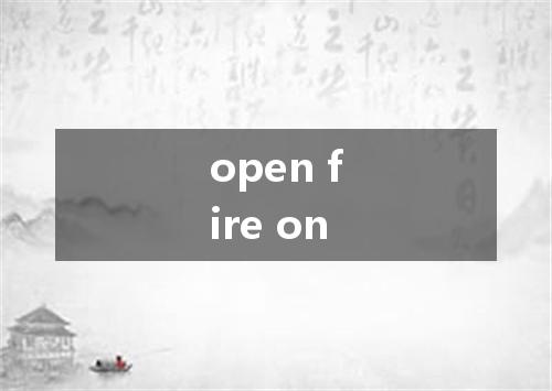 open fire on是什么意思