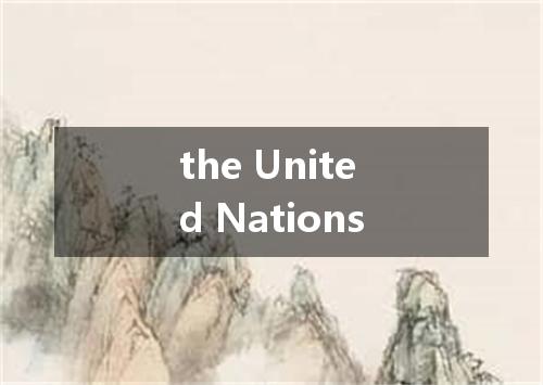 the United Nations是什么意思