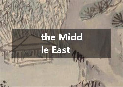 the Middle East是什么意思