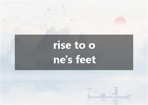 rise to one's feet是什么意思