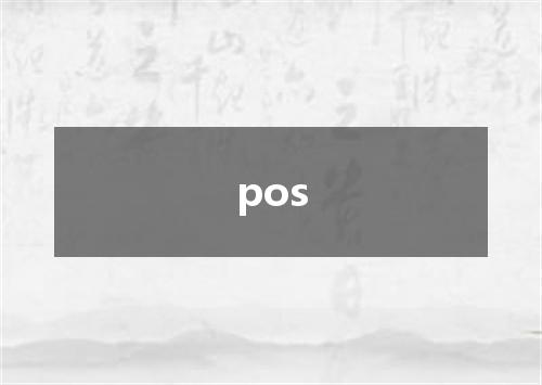 pos是什么意思