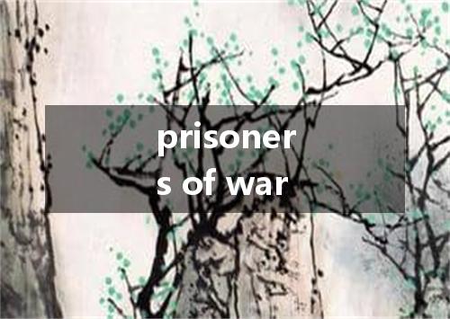 prisoners of war是什么意思