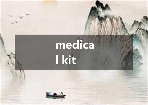 medical kit是什么意思