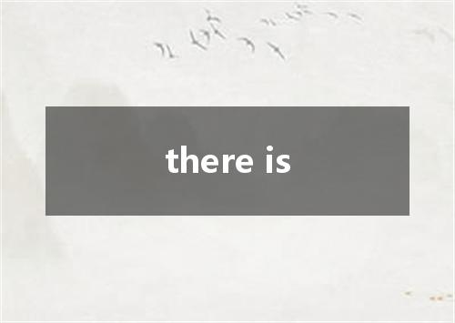 there is是什么意思