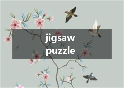 jigsaw puzzle是什么意思