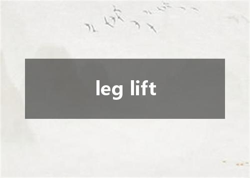 leg lift是什么意思