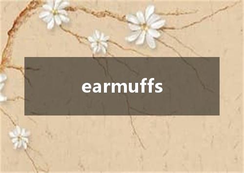 earmuffs是什么意思