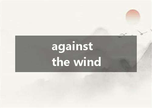 against the wind是什么意思