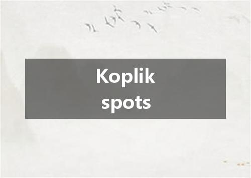 Koplik spots是什么意思