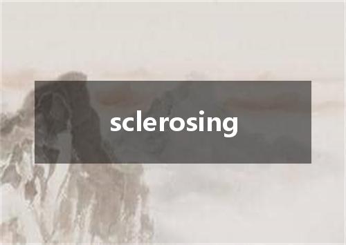 sclerosing是什么意思