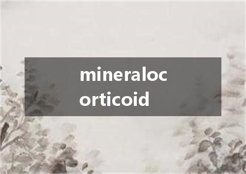 mineralocorticoid是什么意思