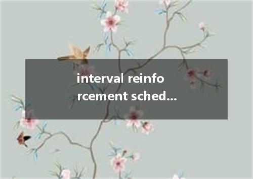 interval reinforcement schedule是什么意思