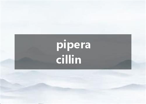 piperacillin是什么意思