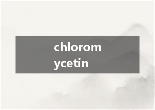 chloromycetin是什么意思