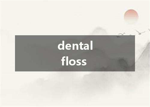 dental floss是什么意思