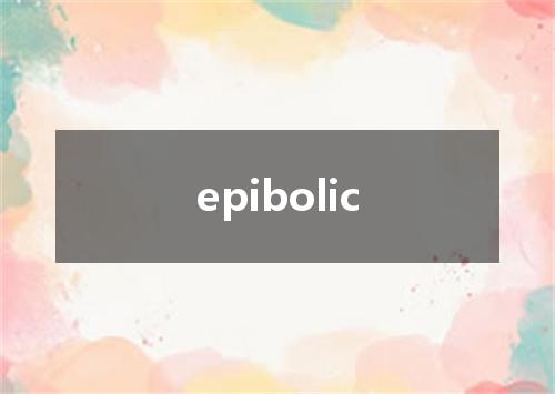 epibolic是什么意思