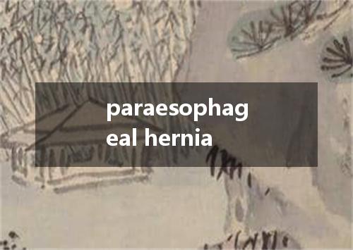 paraesophageal hernia是什么意思