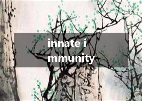 innate immunity是什么意思