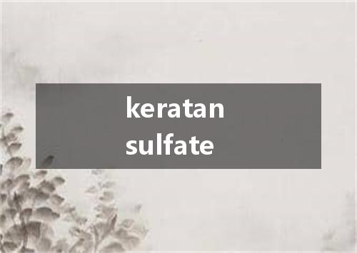 keratan sulfate是什么意思