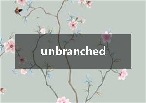 unbranched是什么意思