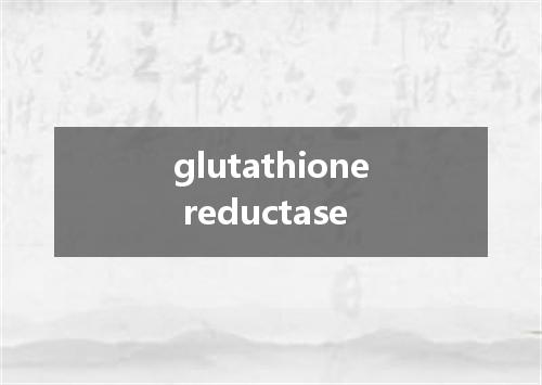 glutathione reductase是什么意思
