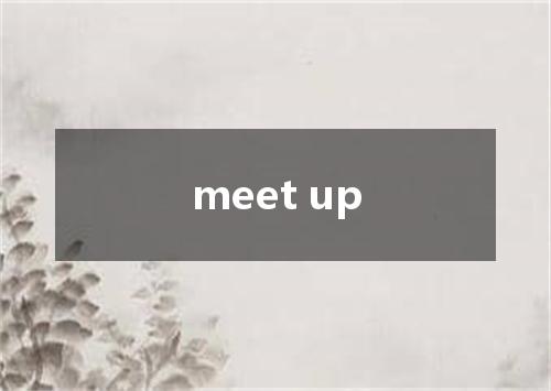 meet up是什么意思