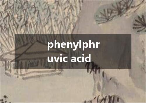 phenylphruvic acid是什么意思