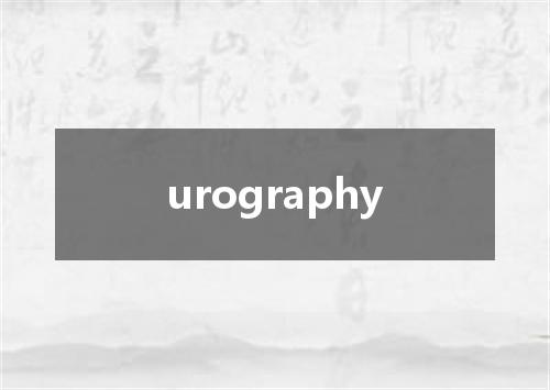 urography是什么意思
