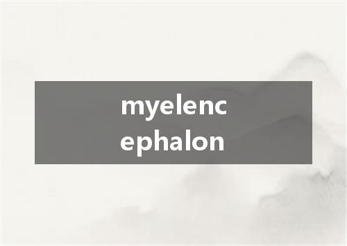 myelencephalon是什么意思