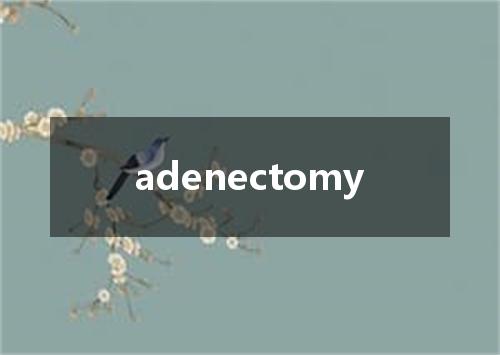 adenectomy是什么意思
