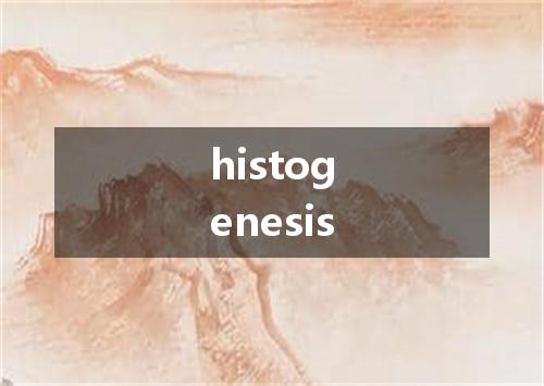 histogenesis是什么意思