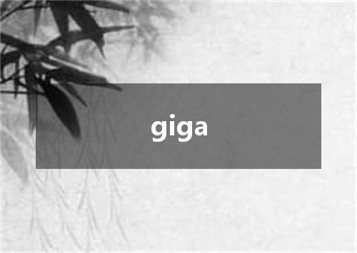 giga是什么意思