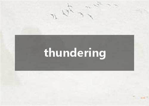 thundering是什么意思