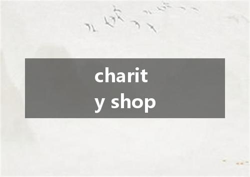 charity shop是什么意思