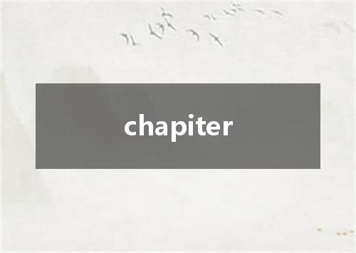 chapiter是什么意思