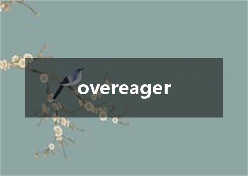 overeager是什么意思