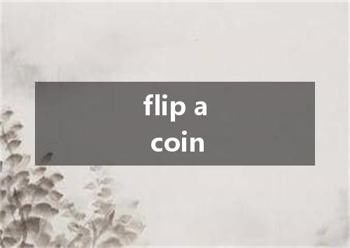 flip a coin是什么意思