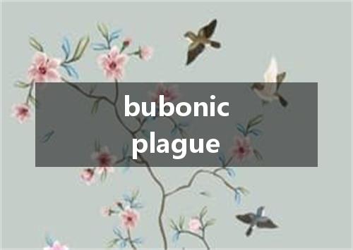 bubonic plague是什么意思