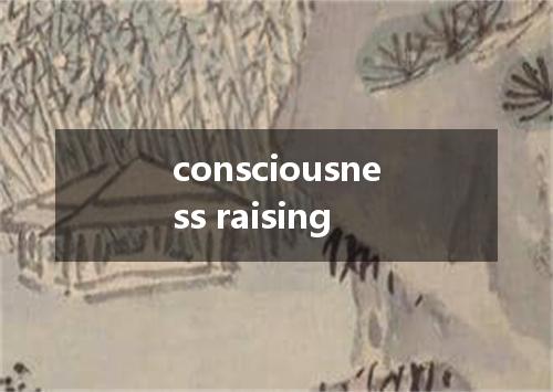 consciousness raising是什么意思