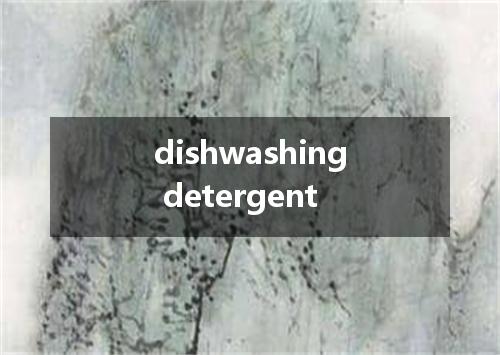 dishwashing detergent是什么意思